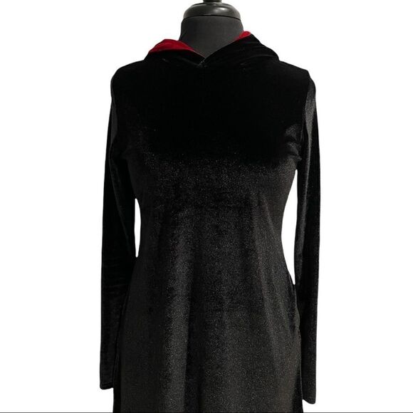 Folter Prophecy Hooded Velvet Tunic Dress / Gothic Witchy Tunic Sz M / Hooded - Picture 3 of 12